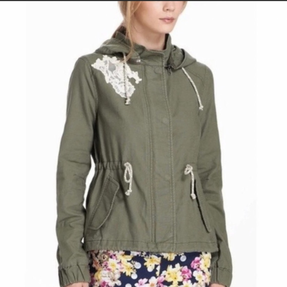 Anthropologie Daughters of the Liberation Khaki Green Anorak Utility Jac…